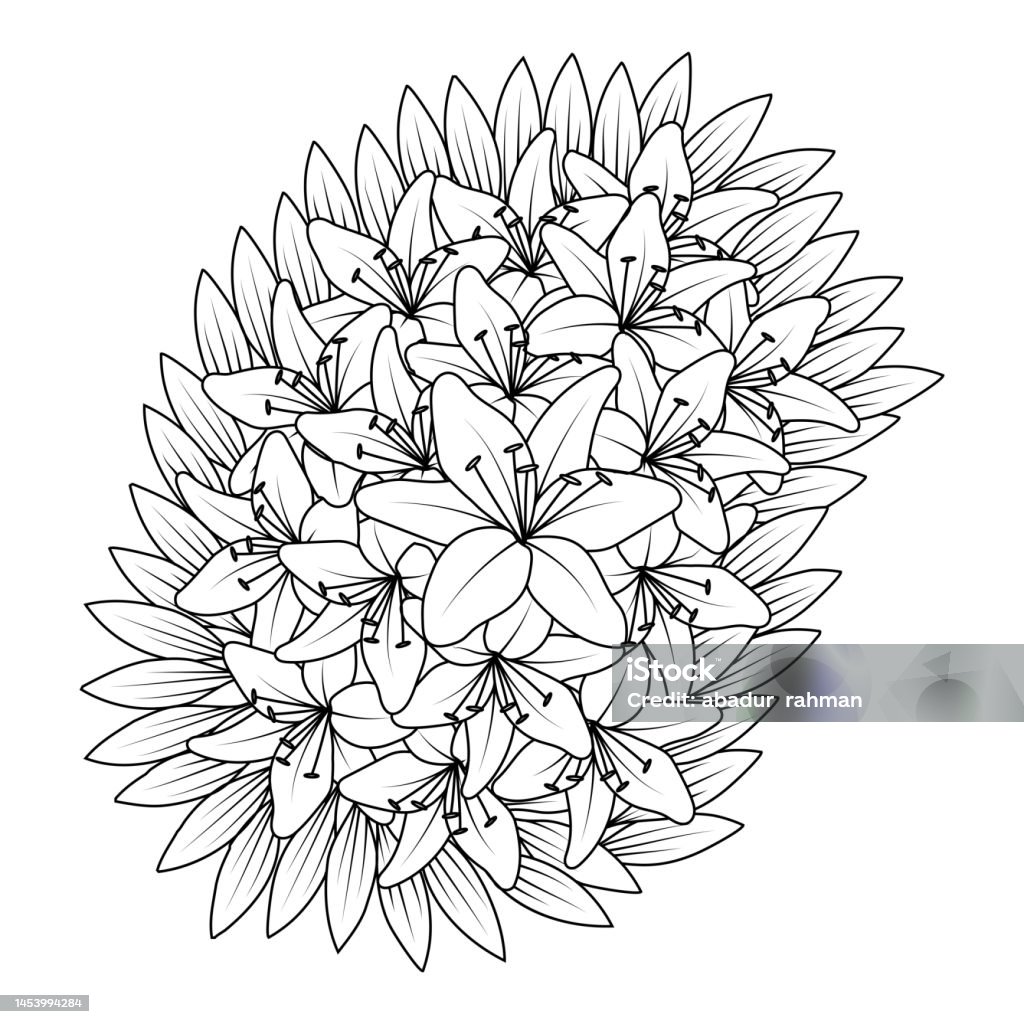 Ilustración de Dibujo De Flores Para Colorear Dibujo A Mano Línea Arte De Flor Negra Con Diseño Decorativo Para Impresión y más Vectores Libres de Derechos de Arreglo floral - iStock Ilustración de Dibujo De Flores Para Colorear Dibujo A Mano Línea Arte De Flor Negra Con Diseño Decorativo Para Impresión y más Vectores Libres de Derechos de Arreglo floral - iStock