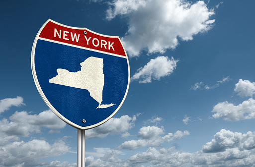 New York road sign illustration