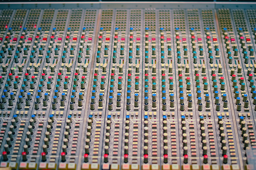 A view of the recording studio.