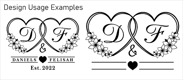 Wedding Monogram Vector Design, Monogram Logo, Wedding Designs