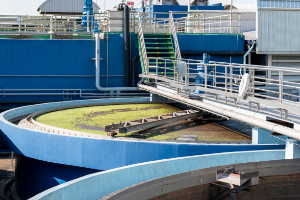 istock Waste water treatment ponds from industrial plants 1453997578