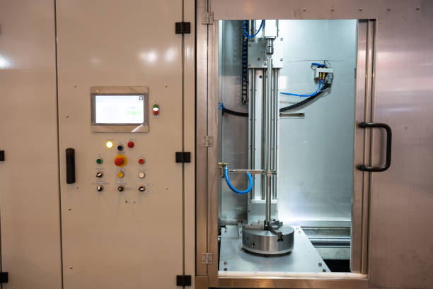 istock Metal hardening machine. Machine for induction hardening. 1453999093