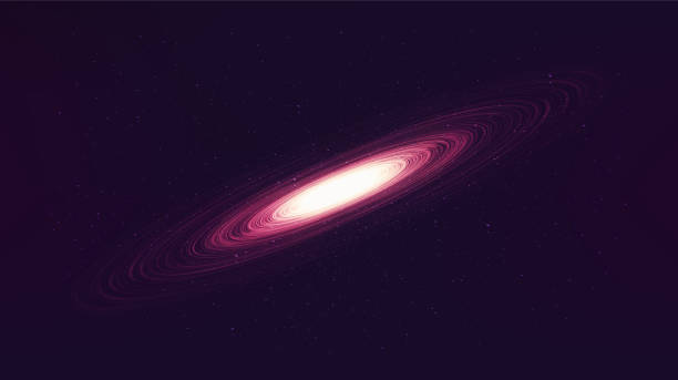 istock Shiny Pink Spiral Black hole on Galaxy background with Milky Way spiral,Universe and starry concept design,vector 1453999305