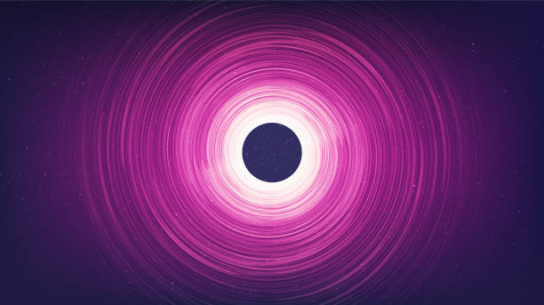 istock Violet Spiral Black hole on Galaxy background with Milky Way spiral,Universe and starry concept design,vector 1453999352