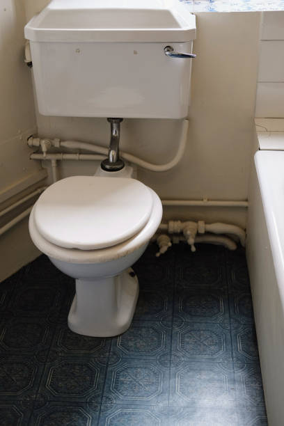 istock Vintage, retro toilet in bathroom 1453999401