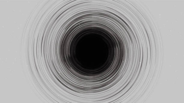 White Black hole on Galaxy background with Milky Way spiral,Universe and starry concept design,vector vector art illustration