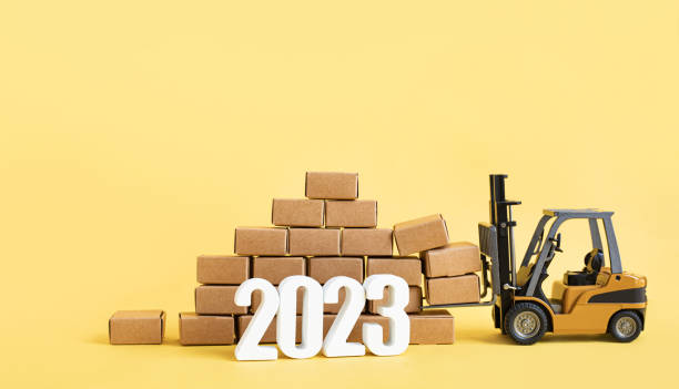 istock 2023 Business ecommerce or export , import concepts with text number on product box order. 1453999843
