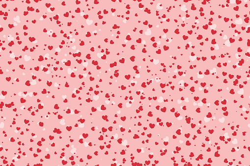 seamless love, Valentine's Day pattern with tiny hearts- vector illustration