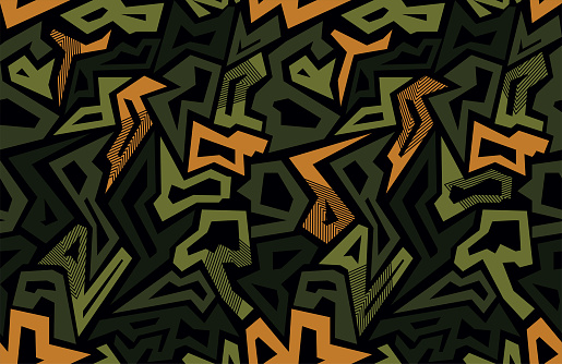 Geometric Camouflage modern abstract seamless pattern, Military Camouflage repeat pattern design for Army background, printing clothes, fabrics, sport jersey texture, poster, cards and wallpaper