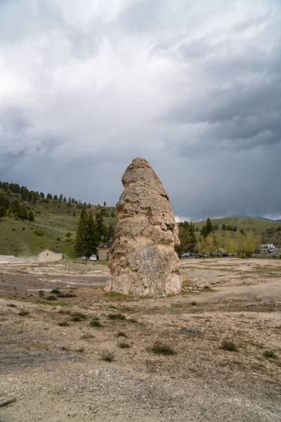 istock Vertical shot of interesting rock formations near the forest 1454001998