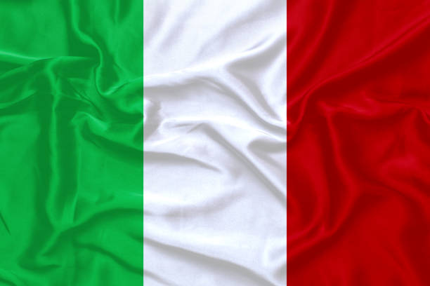 istock flag Italy silk background, silk texture. 1454002371