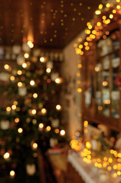 istock Blurred Portrait Concept with Christmas Interior Lighting 1454002565