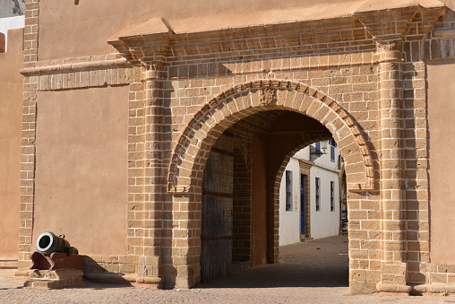 Bab Sbaa gate of the city Medina facing East.