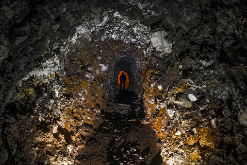 Grotta della miniera di Stifone nei pressi di Narni in Umbria