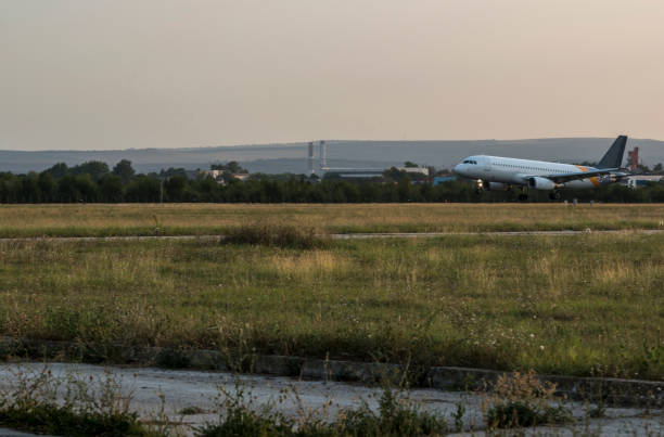 istock Arriving flight at the airport. 1454012372