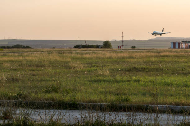 istock Arriving flight at the airport. 1454012629