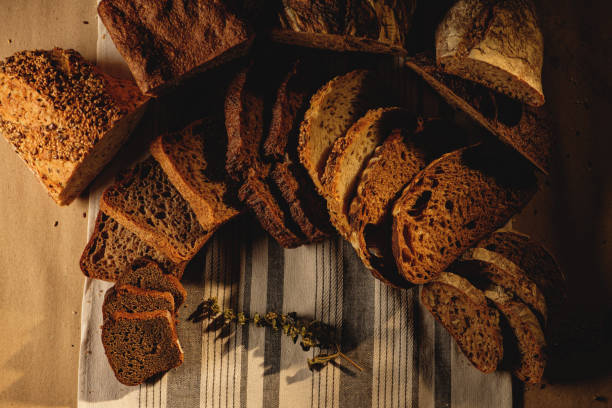 istock Bread, traditional sourdough bread, cut into slices 1454017930