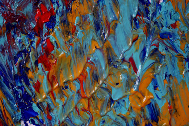 istock Abstract Background, multicolored high-textured brush strokes 1454017955