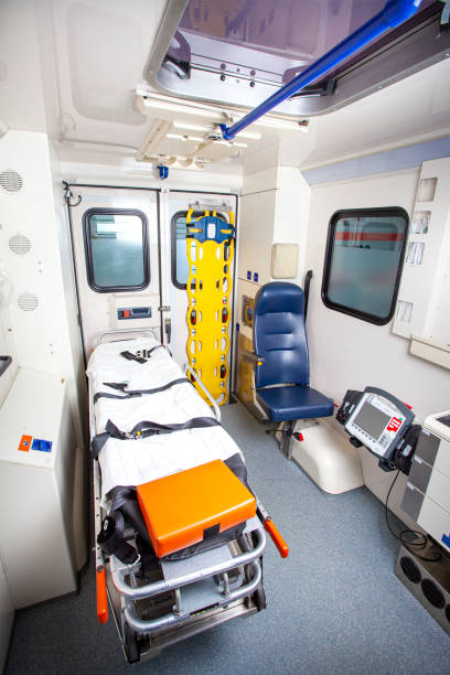 istock Interior view of a modern ambulance 1454018311