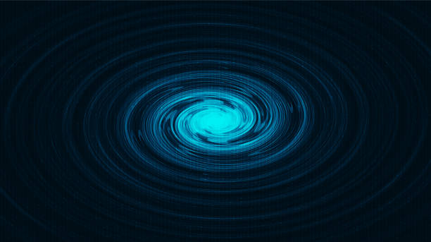 istock Modern Digital Teleport Warp Spiral Technology on Green Background,Network Concept design,Vector illustration. 1454019495