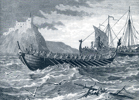 Danish Vikings invaded Britain a number of times. The Viking raids culminated in 1013 CE when the Viking King Sweyn Forkbeard conquered the whole of England