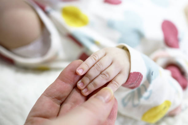 istock A mother holds a small child by the hand 1454021994