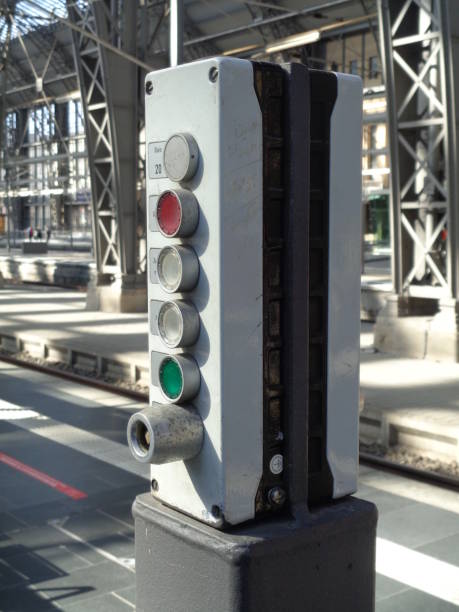istock A train dispatching column on a platform at Frankfurt Central Station. 1454026095