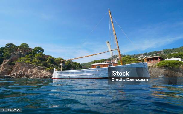 Typical Mediterranean Boat Seen From Sea Surface Spain Stock Photo - Download Image Now