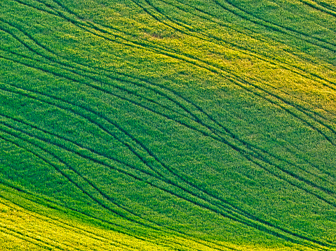 View of the countryside by the town of Pienza in Tuscany Italy