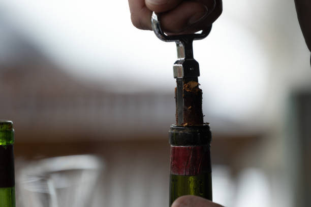 istock Wintage wine bottle opening 1454038272