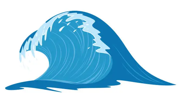 Vector illustration of Ocean Wave on a white background