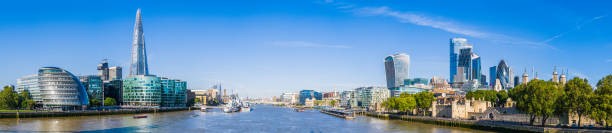 istock London panoramic view down Thames from Shard to City skyscrapers 1454042724
