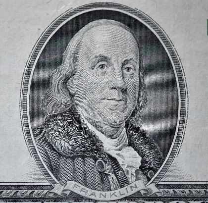 a portrait of the president of the\nunited states Benjamin Franklin