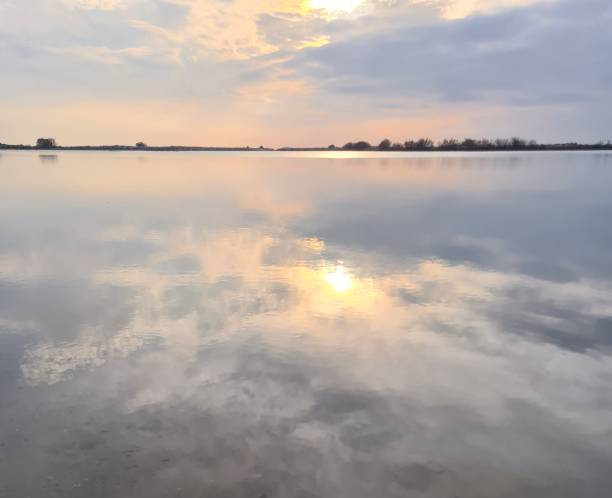 istock Sea and sunset in winter 1454049815