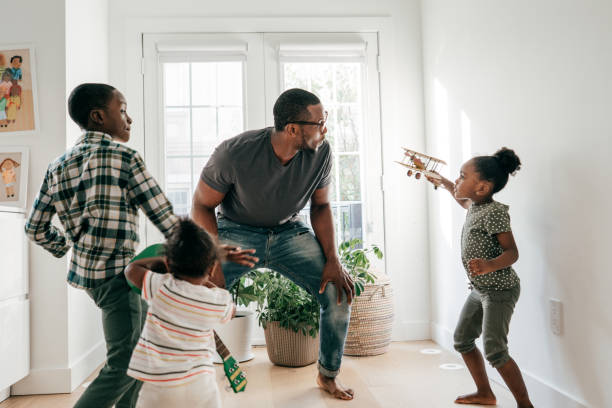 istock Dancing with kids at home 1454050832