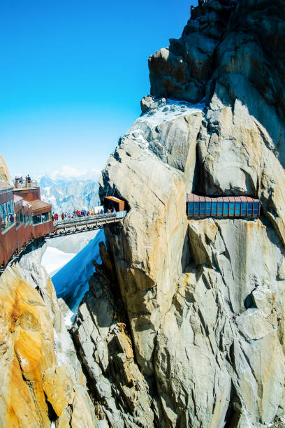istock Pedestrian bridge on Aiguille du Midi 1454053428