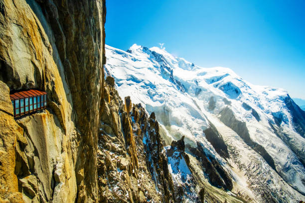Viewing tunnel in beautiful alpine mountain
