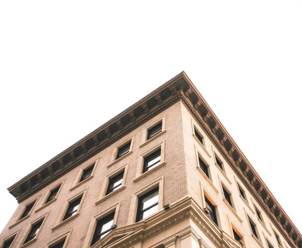 istock Low-angle shot of a light brown building against the sky 1454053627