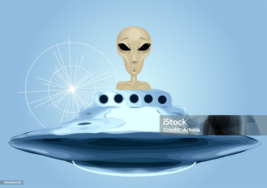 Ufo And Alien Stock Illustration - Download Image Now - Alien ...