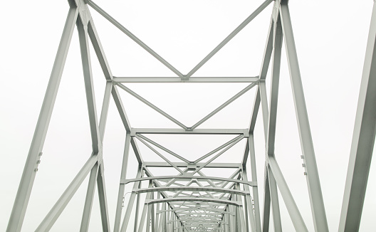 Metal Bridge that Connects Ohio & West Virginia in December 2022