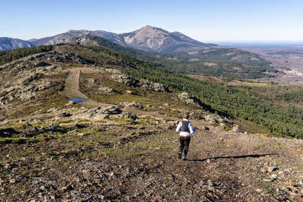 istock Woman in nature doing trail running training 1454057856