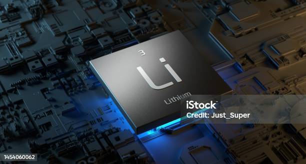 Lithium Periodic Table Element Mining Science Nature Innovation Battery Electric Vehicle Stock Photo - Download Image Now