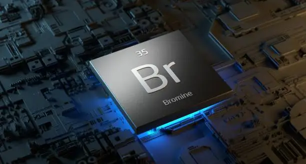 Photo of Bromine periodic table element, mining, science, nature, innovation