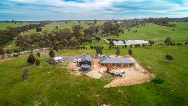 istock Residential house being built 1454060940