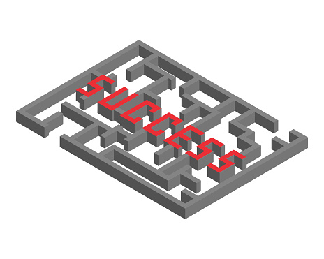 find a way to success in the maze concept