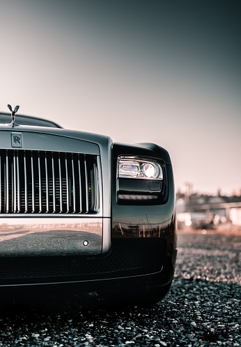 Seattle, WA, USA\nDecember 1, 2022\nRolls Royce Ghost showing the chrome front grille