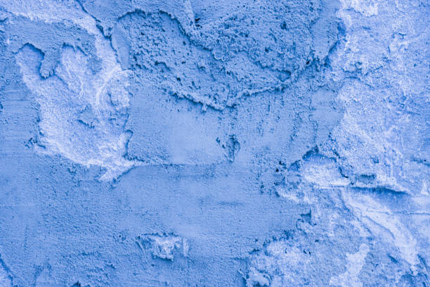 istock Large smears of cement on an old wall. 1454073485