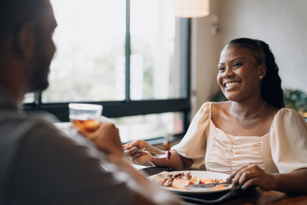 istock Couple having lunch at the restaurant 1454083992