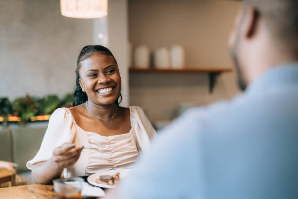 istock Couple having lunch at the restaurant 1454083997