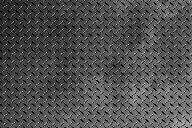 istock grey metal stainless steel diamond plate embossed floor traction safety tread 1454087601
